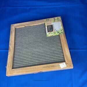 Farmhouse Style 10” Gray Felt Letter Board -Distressed Wood Frame-New